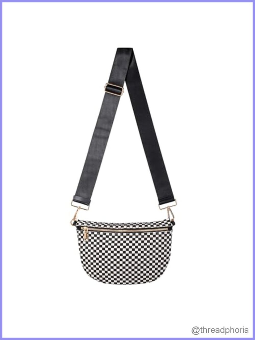 Woven Vegan Leather Crossbody Bag with Adjustable Strap
